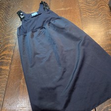 Simply Vera sleeveless navy blue empire waist dress with embellished straps sz 6