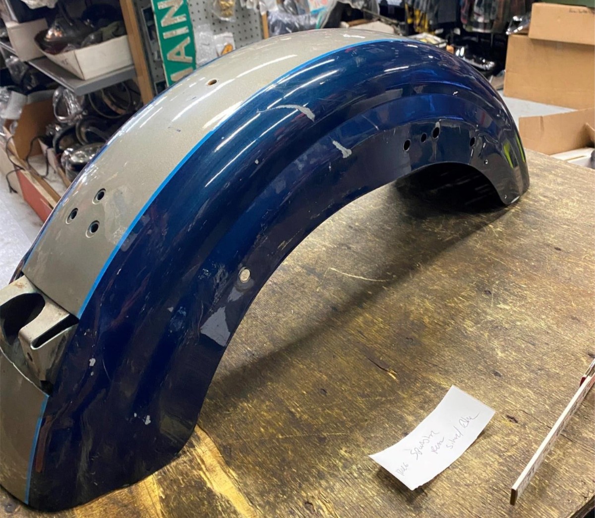 OEM Rear Fender Harley Sportster 1982-1998 Blue Silver 883 1200