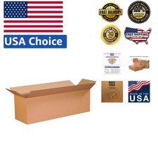 26x8x8 Long Corrugated Shipping Boxes - Pack of 25, Eco-Friendly Kraft Material