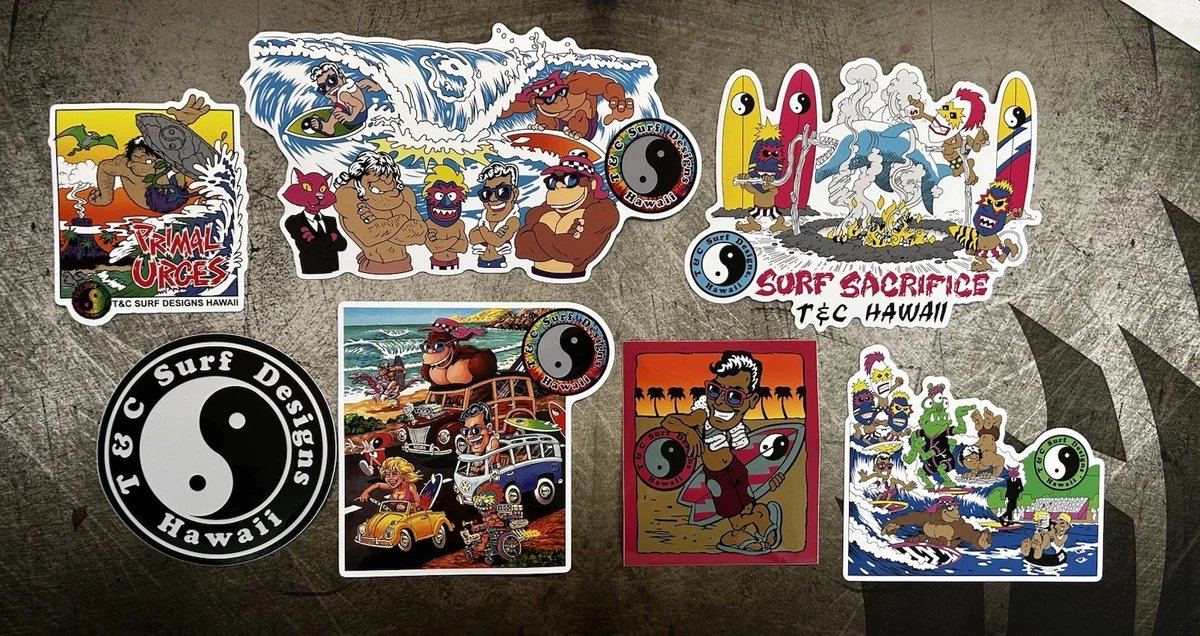 T C Surf Sticker In Surfing Decals, Patches & Stickers for sale | eBay