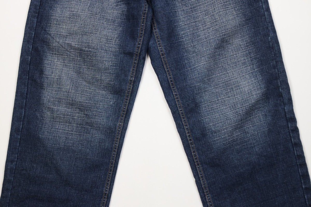 Vtg 90s Y2K Southpole Mens 34x32 Shoes Baggy Wide Leg Denim Jeans
