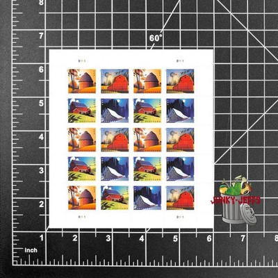 2021 USPS POSTCARD RATE STAMPS BARNS 5 sheets of 100 pcs