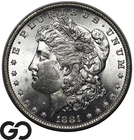 1881-O Morgan Silver Dollar Coin Blast White Gem BU++