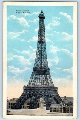 c1910's Eiffel Tower Paris France George P. Way Detroit MI Art Antique Postcard