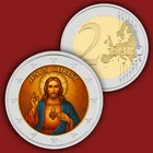 JESUS CHRIST    2 Euro Coloured /   UNC Color  Coin