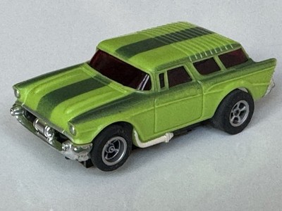 Aurora/AFX 1957 Chevrolet Nomad Wagon HO Slot Car LIME/GREEN METALLIC Stripes
