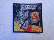 HOLOCAUSTO, SEW ON BLACK BORDER WOVEN PATCH