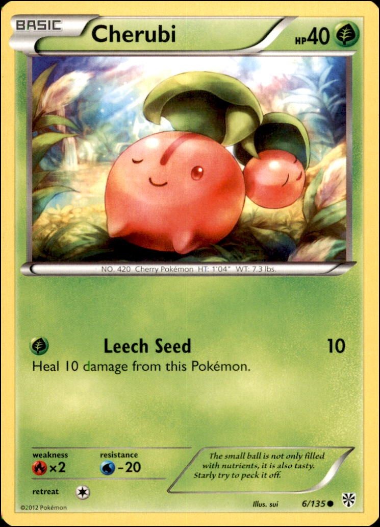 Pokemon - Cherubi #6/135 - Plasma Storm Common
