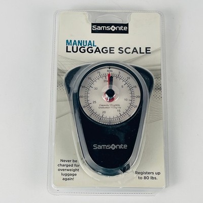 Samsonite Manual Luggage Scale Black Up to 80 Lbs