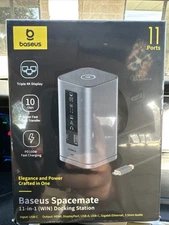 Baseus Docking Station, Spacemate(Win) 11 in 1, Triple Display, 4K HDMI and DP