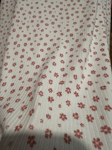 E Luna Short Sleeve Henley Swing Top Womens S Ivory & Pink Floral Knit EUC - Picture 13 of 16