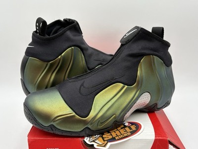 Nike Air Flightposite Green Goblin Size 8 Metallic Gold Authentic
