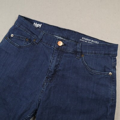 Mugsy Studio Blues Jeans Mens 33x31 Blue Slim Straight Stretch Denim ...