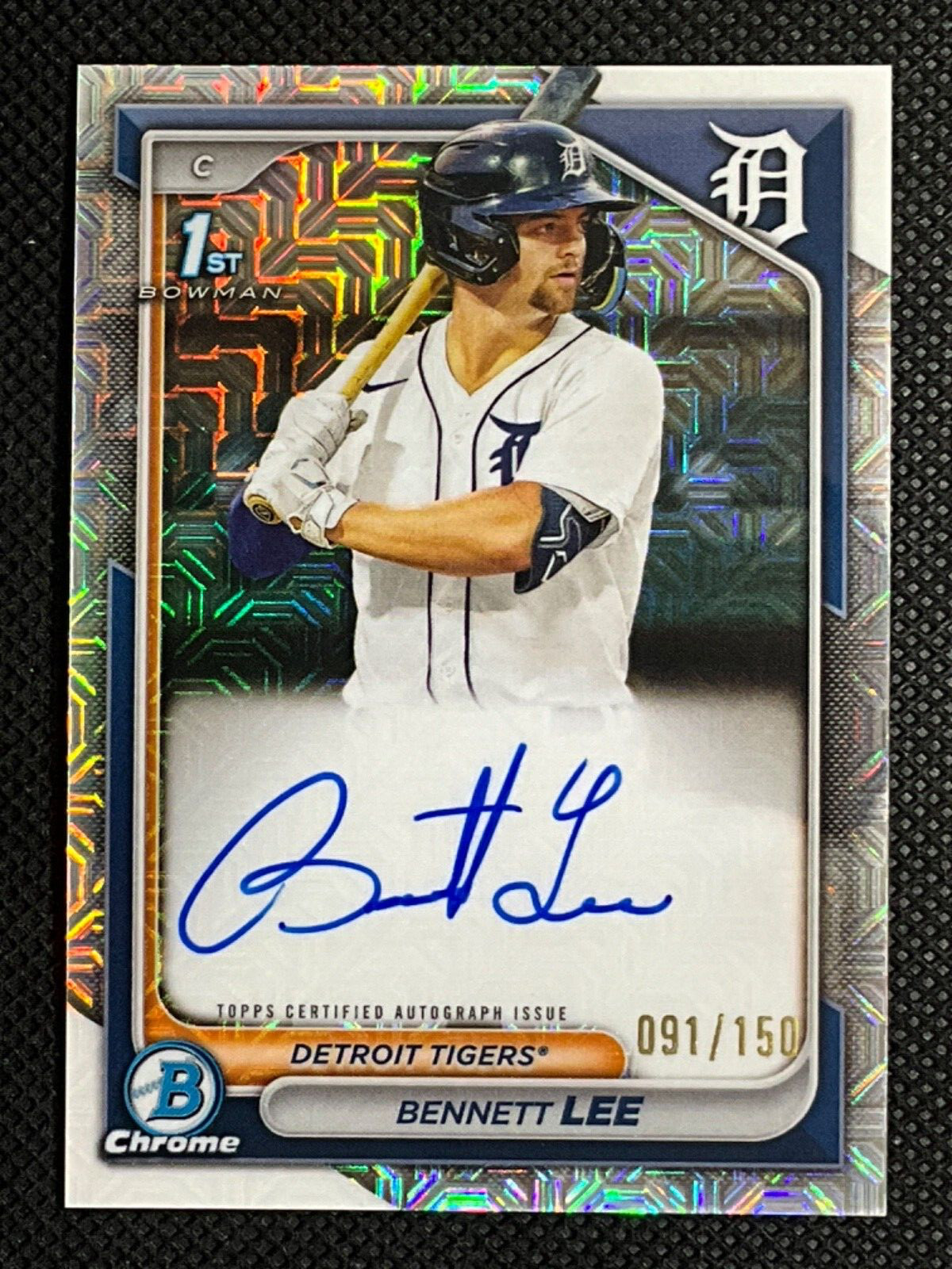 2024 Bowman Chrome HTA choice - BENNETT LEE auto 1st, rookie /150 - Tigers