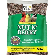 Wild Delight 366050 Nut N' Berry Bird Food, 5 lb, Multi