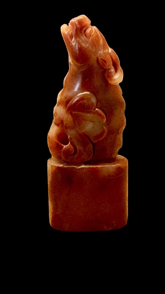 Piedra de hibisco congelada de cristal 寿山石芙蓉冻望天吼 Foto 2 de 4