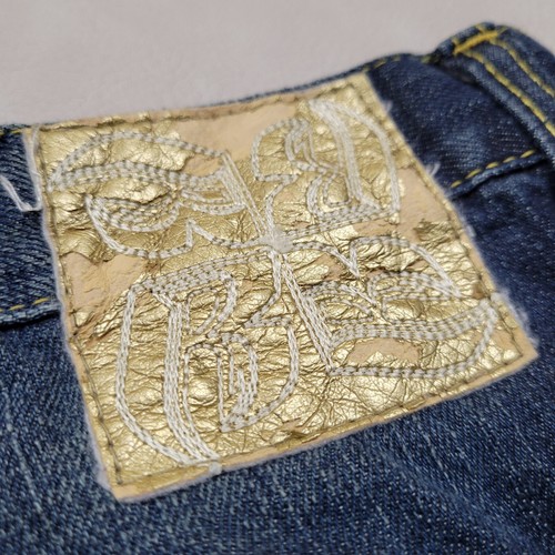 Ruff Ryder Vintage Denim Jeans Size 16 Hip Hop Era 90s Y2k Paisley Wide Leg Cuff - Picture 5 of 12