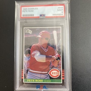 1985 Donruss #641 Pete Rose Psa 9