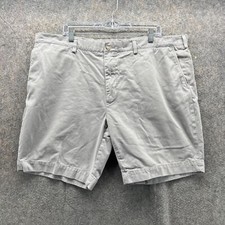 Polo Ralph Lauren Shorts Men 42 Adult Gray Chino Flat Front Classic Casual Pony