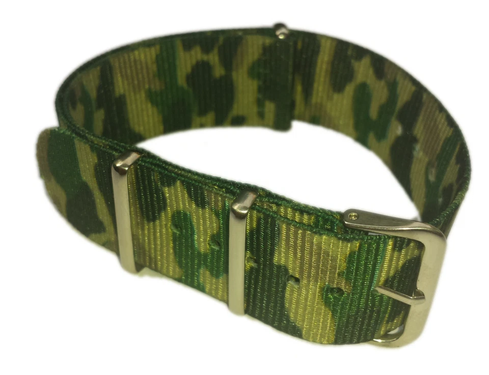 Cinturino tipo NATO Nato Straps Mimetico Camouflage orologio da polso militare - Immagine 2 di 4