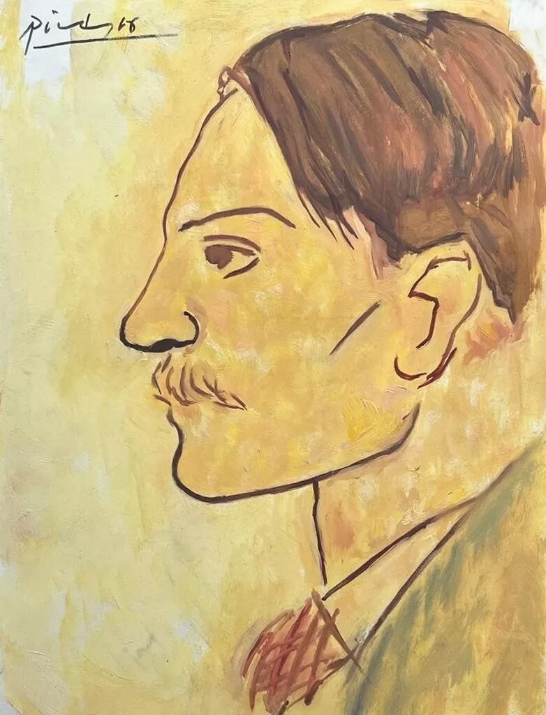 Pablo Picasso COA Art Drawing Painting Vintage Handmade Signed Original Paper