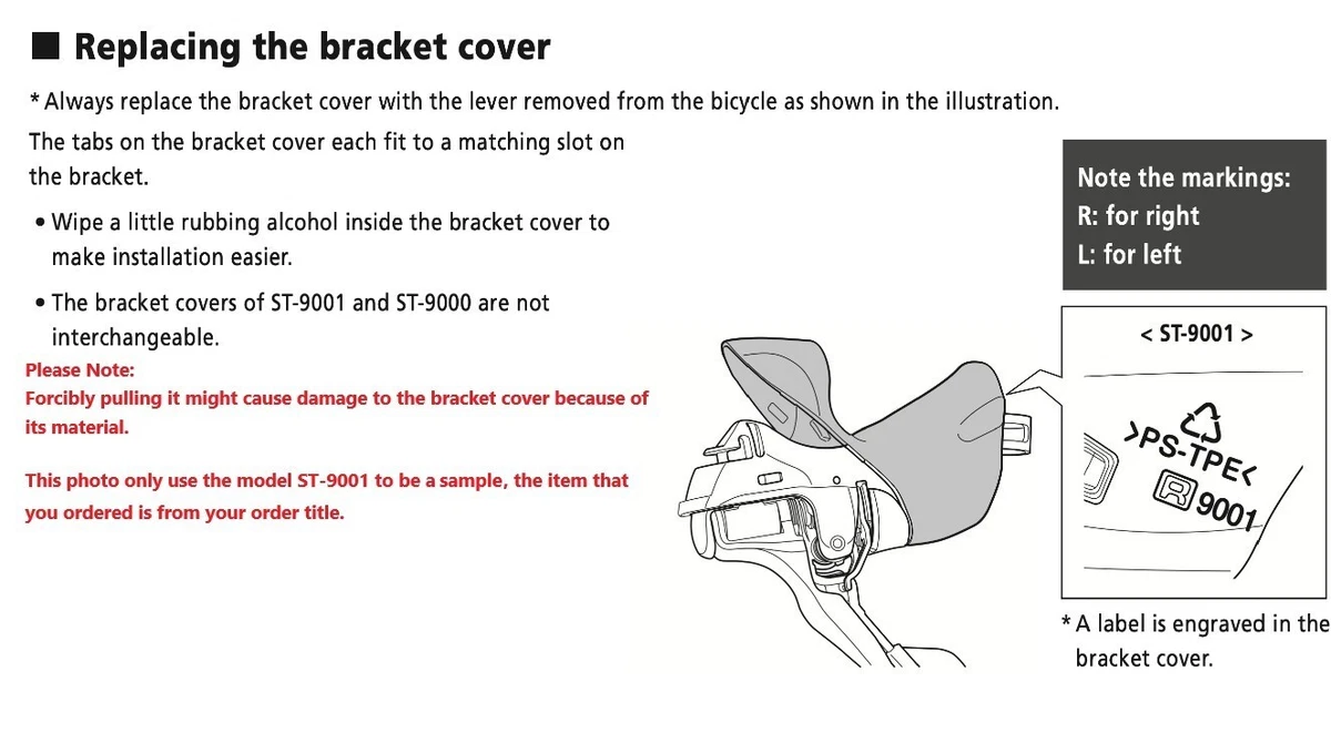 Shimano shifter store hood replacement