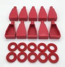 1-2 Red Gauge Battery Terminal Covers w/ Corrosion Preventative Washers 10 Pack
