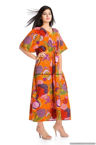 Largo Vestido Kaftán Hippie Boho Maxi , 1 Talla Más Mujer Caftán Top - Imagen 11 de 29