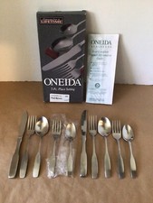 ONEIDA COMMUNITY PAUL REVERE  2 5pc PLACE SET 18/8 STAINLESS FLATWARE USA BOX