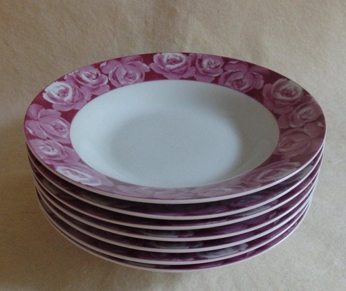 life-style, 1 Suppenteller, Rosen, violett, Porzellan - Bild 4 von 6