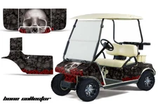 Graphics Kit Decal Sticker For Club Car Golf Cart 1983-2014 Bones Black
