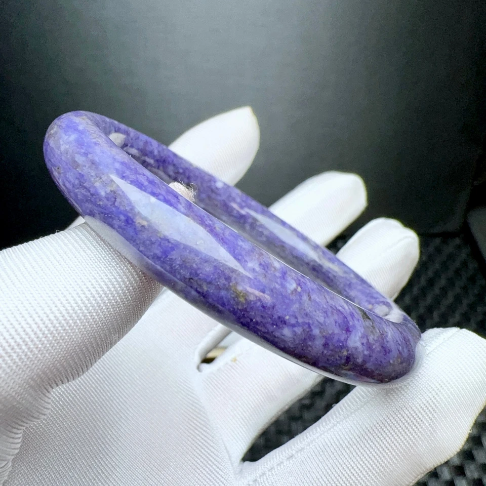 Brazalete Brazalete Cristal Piedras Preciosas Cristal Charoite Morado Natural 58,8 mm AAA Foto 2 de 4