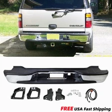 Rear Step Bumper Chrome For 2000-2006 Chevy Tahoe Suburban GMC Yukon