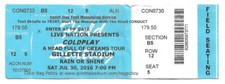 2016 Coldplay A Head Full Of Dreams Tour Ticket Stub Boston Gillette Stadium
