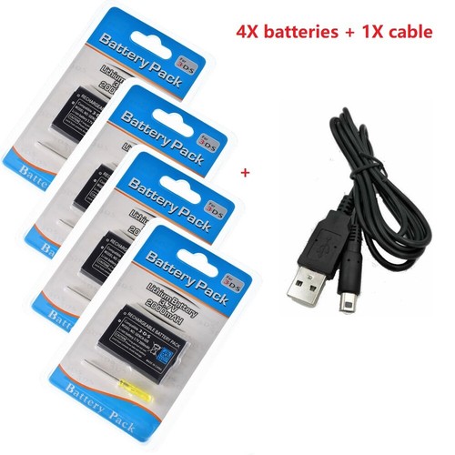 Batteria ricaricabile di ricambio per Nintendo 3DS 2DS CTR-003 2000mAh + alimentazione USB - Foto 37 di 44