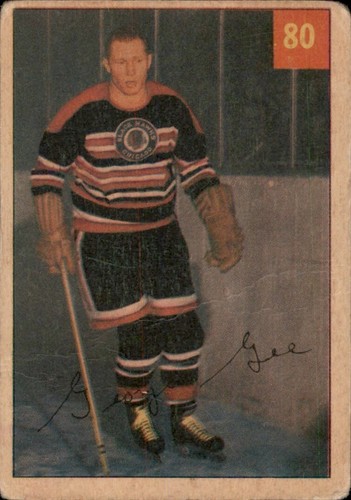 George Gee [Lucky Premium Back] #80 1954 Parkhurst card