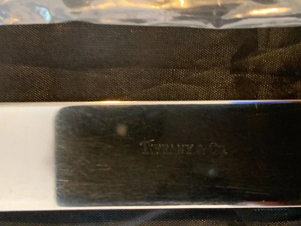 JUEGO DE CUBIERTOS TIFFANY CLINTON ESTERLINA 2 PIEZAS TALLADO ASADO ESTILO GRANDE 14" Foto 2 de 2