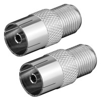 F-Buchse - Koax Kupplung SAT TV Kabel Adapter Verbinder Antennen IEC HD Digital