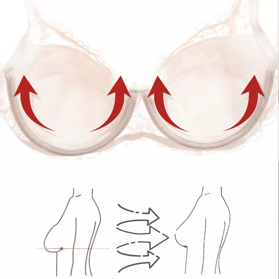 Mujeres Sujetadores Sujetadores Push Up Con Aros Sujetador Encaje Sissy Lencería Sexy AAA AA ABCD Foto 3 de 4