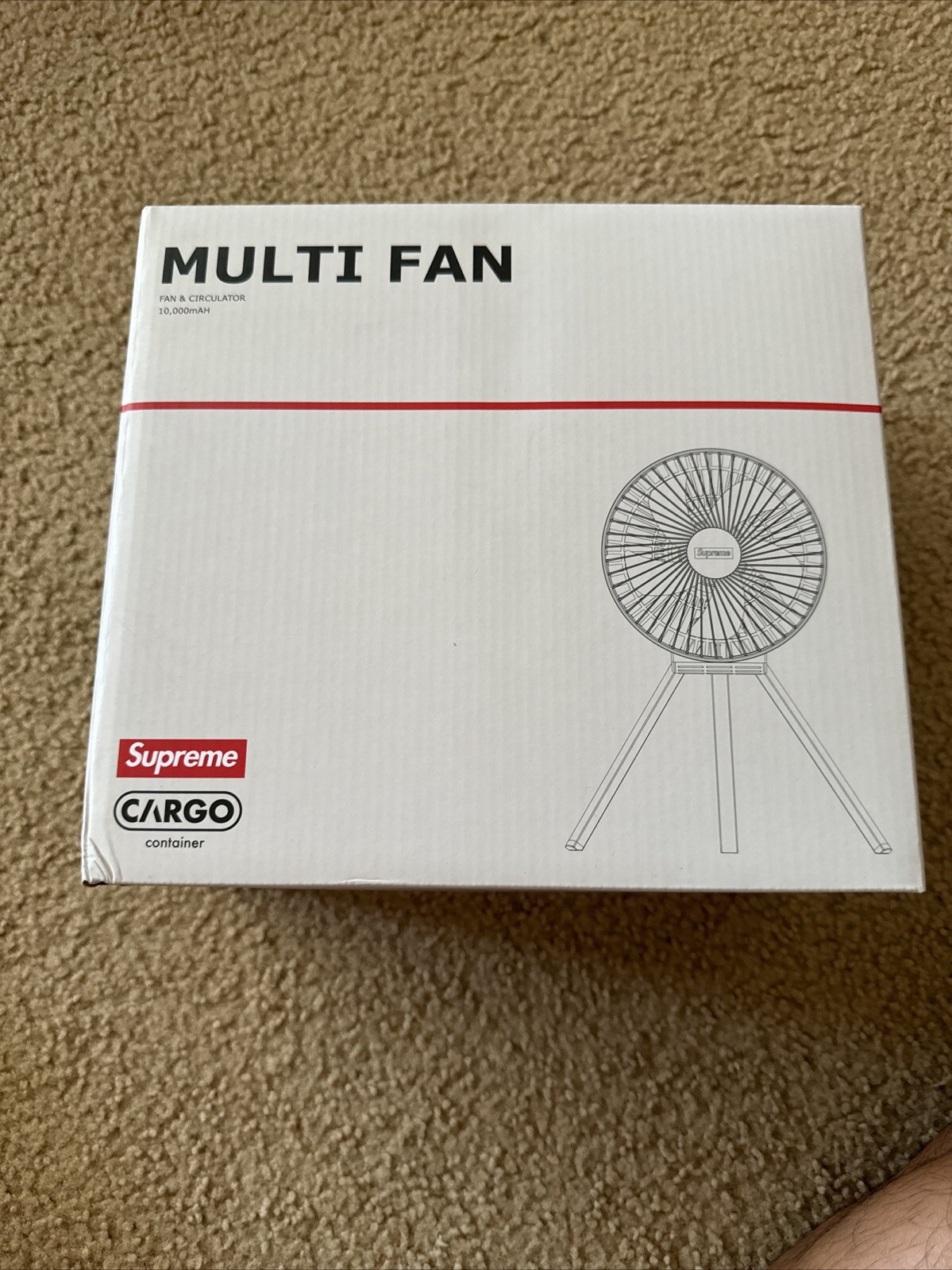 Supreme Cargo Container Electric Fan Red FW23-image