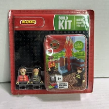 Build Kit Blokko Fire Department 25 Pieces Ages 6+ Compatible w/ Other Brands