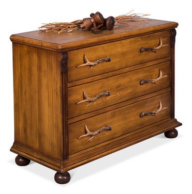 46 W Hunter Dresser Rustic Hand Crafted Pine Metal Cast Antler Dresser Rustic Hand Crafted Pine Metal