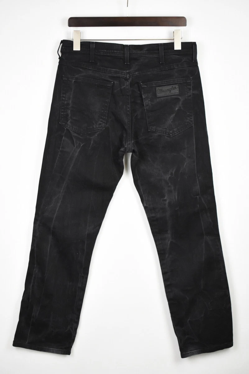 WRANGLER Arizona Stretch Jeans Mens W34 L30 Black Fade Effect