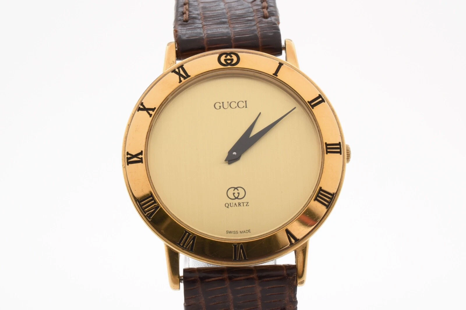 [Vintage] GUCCI 3000.2. Montre Homme Cadran Or M 33mm Qz Made in Japan 11