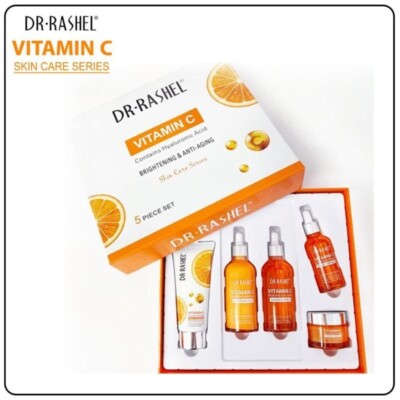 DR RASHEL Vitamin C Brightening & Anti-Aging Skin Care SET 5 in 1 With Box