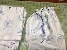 Nintendo Pokemon Twin Flat Bed Sheet Handmade Pillowcase And PJ Drawstring Bag