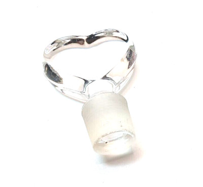 Heart Shaped Crystal Bottle Plug Or stopper  2 1/8'' above the bottle top