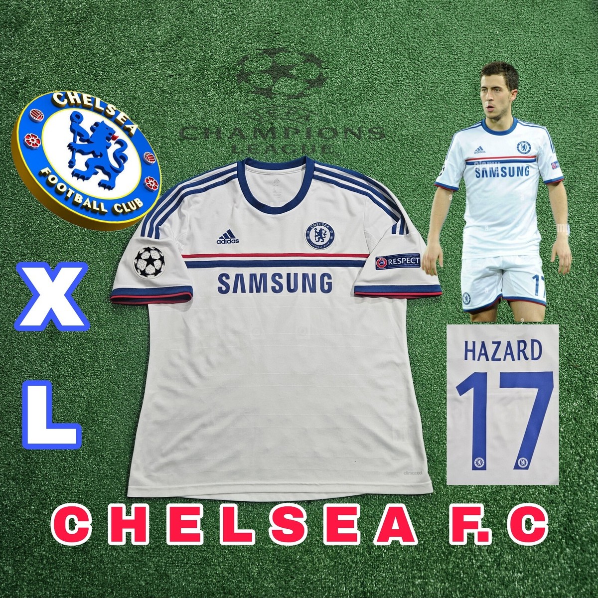 🇬🇧Adidas Chelsea FC Eden Hazard#17 2013/2014 away Jersey 🇬🇧Adidas Chelsea FC Eden Hazard#17 2013/2014 away Jersey