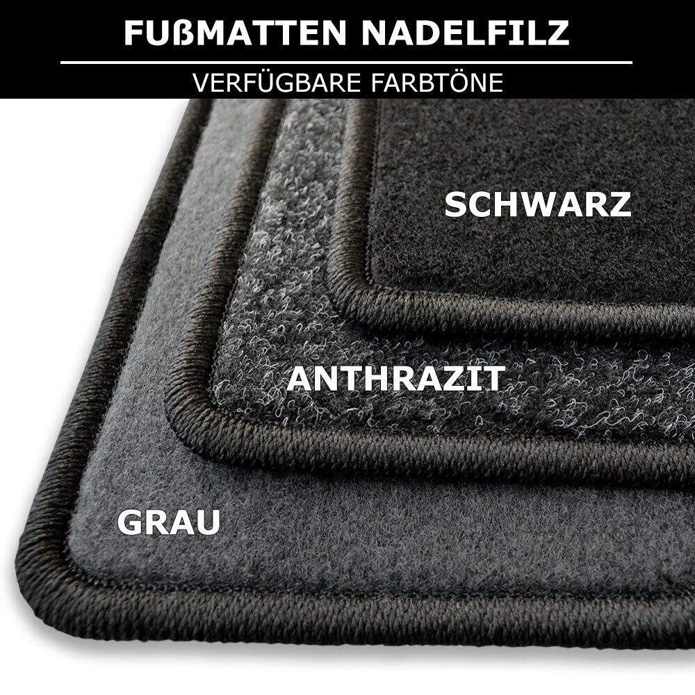 Fußmatten Passend für Mazda 6 GH (2007-2013) - Schwarz Nadelfilz 4tlg