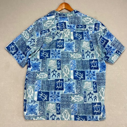VTG 70s Royal Creations Hawaiian Shirt Tropical Fish Turtle Print Aloha Shirt XL - Picture 2 of 7